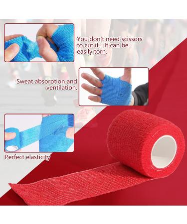 OBTANIM 15 Pack Self Adhesive Bandage Wrap - 2x5 Yards, Assorted Colors - Elastic Cohesive Vet Wrap Rolls for Sports Injuries - Buy Online on GoSupps.com