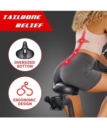 PeloFamily Wide Bike Seat for Peloton Bike & Bike Plus | Padded Bicycle Seat Cushion for Comfort | Replacement Saddle for Women & Men | Accessory for Most Bikes - 10.5 Wide - Buy Online on GoSupps.com