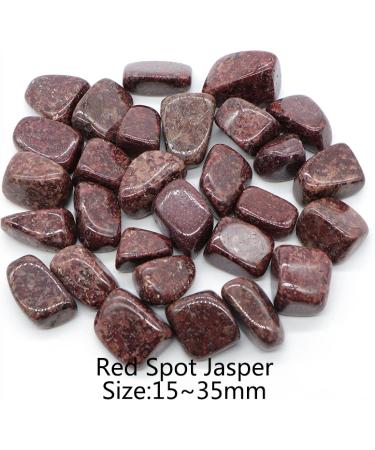 Crystal Hole Natural Red Spot Jasper Quartz Crystals and Stones Tumbled Bulk Specime Stones Home Aquarium Decoration Crystal Hole - Buy Online on GoSupps.com