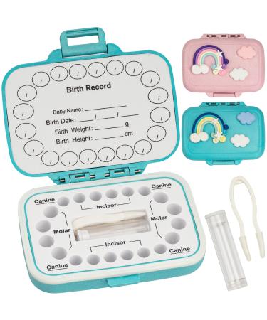 Iween tooth-souvenir box for tooth losses and tooth storage tooth storage holder for teeth fairytoothsaver preservation of children's teeth and childhood memories (straw blue) - Buy Online on GoSupps.com