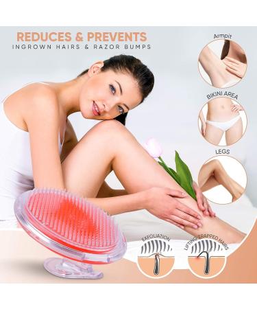 Exfoliating Cellulite Massager Brush + Ingrown Hair Brush Set for Glowing Skin - Treat Razor Bumps, Improve Circulation, Get Rid of Cellulite - Color2 - Buy Online on GoSupps.com