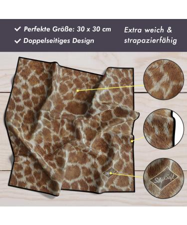 Popnwow Microfiber Cleaning Cloth - 30x30cm Optician Quality Glasses & Lens Cleaner | Ideal for Cameras Phones Tablets | Magic Africa Giraffe Design - Buy Online on GoSupps.com