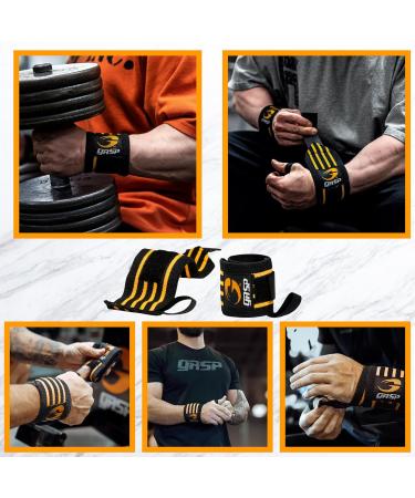 GASP Men's Hardcore Wrist Wraps - Durable Black Fitness Support for Weightlifting & Gym Workouts - Buy Online on GoSupps.com