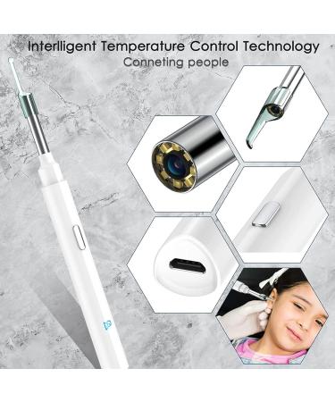 QDCFY OTOSKOK Wireless Endoscopic Camera - Ear Wax Removal Tool with LED for iPhone iPad & Android - Black/White - Buy Online on GoSupps.com