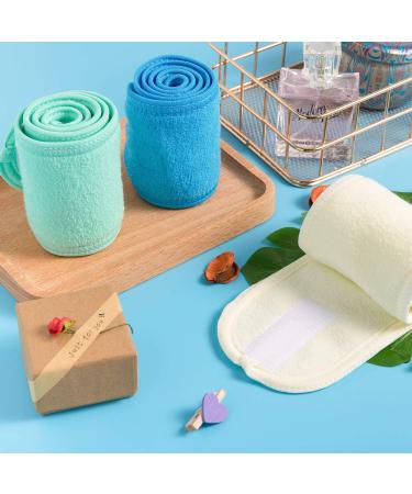 Whaline Spa Facial Headband Make Up Wrap Head Terry Cloth Headband Adjustable Towel for Face Washing Shower Facial Cover 3 Pieces (Blue Green Yellow) - Buy Online on GoSupps.com