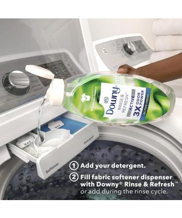 Downy Rinse & Refresh Laundry Odour Remover and Fabric Softener Active Fresh Safe On All Fabrics HE Compatible 1.43L - Buy Online on GoSupps.com