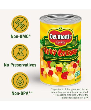Del Monte Very Cherry Mixed Fruit in Extra Light Syrup 15 oz Can - 12 Pack - Buy Online on GoSupps.com