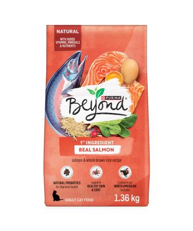 Beyond Simply Natural Dry Cat Food Salmon & Whole Brown Rice - 1.36 kg Bag 1.36 kg (Pack of 1)