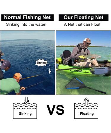 PLUSINNO Fishing Net Fish Landing Net  Foldable Collapsible Telescopic Pole Handle  Durable Nylon Material Mesh  Safe Fish Catching or Releasing Floating Net Telescopic Handle/35"Full - Buy Online on GoSupps.com