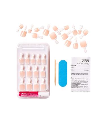 Kiss Everlasting French Nail Manicure Kit, Petite Pink with Flexi-Fit Technology - Chip-Free, Includes Nail Glue, Mini File, Manicure Stick, 28 Fake Nails - 28 Count (Pack of 1) - Buy Online on GoSupps.com