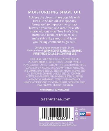 Tree Hut Bare Moisturizing Shave Oil - Tahitian Bean Vanilla 7.7 Fl Oz - Buy Online on GoSupps.com