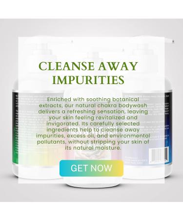 Chakra Body Wash for Men & Women | Paraben & Dye Free | Natural Exfoliating Ingredients | Unisex Multi-Purpose Cleanser - Buy Online on GoSupps.com