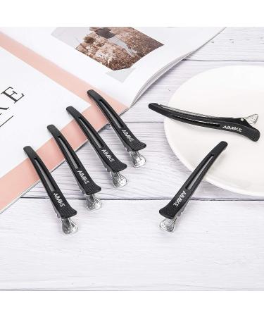 Aimike 6pcs Professional Non-Slip Hair Clips for Styling - Black Duck Billed Clips for Salon and Home Hair Cutting by Hairdressers - Women Men - Buy Online on GoSupps.com