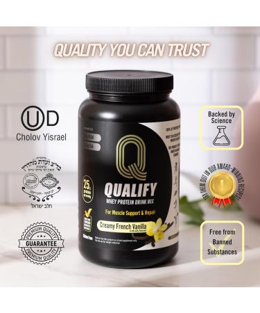 Qualify Creamy French Vanilla + Dark Chocolate Fudge Whey Protein Bundle Gluten-Free Kosher Post-Workout - Buy Online on GoSupps.com