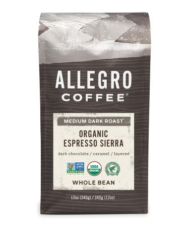 Allegro Coffee Organic Espresso Sierra Whole Bean Coffee, 12 oz