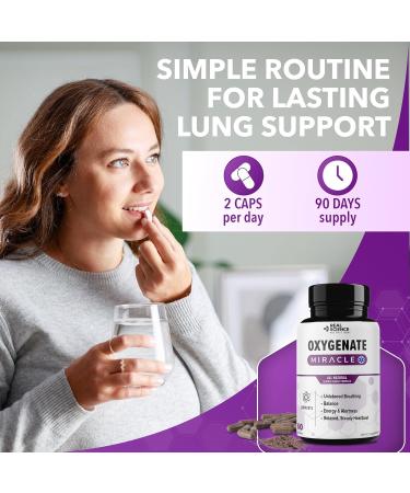 Real Science Oxygenate Miracle (Pack of 3) Lung Support Supplement to Help Relieve Wheezing Shortness of Breath Rapid Heart Rate & Fatigue for Clear Lungs & Breath Support 60 Caps Each - Buy Online on GoSupps.com