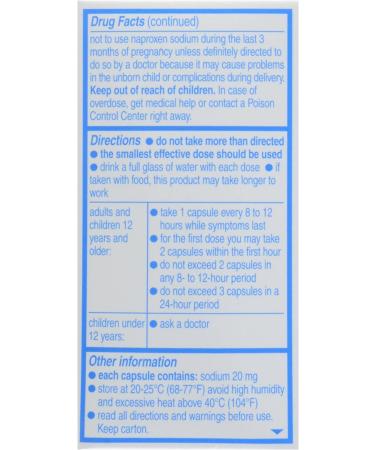 Aleve Liquid Gels 20 ct - Fast & Effective Pain Relief - Buy Online on GoSupps.com