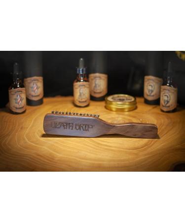 Death Grip Beard Brush and Comb - Wooden Grooming Tool for Beards & Hair - Buy Online on GoSupps.com