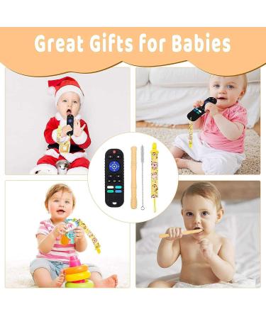 Baby Teether Toy - Roku Remote Control Design | Safe Chewing & Vibrating Gum Relief Toy 0-18 Months - Buy Online on GoSupps.com