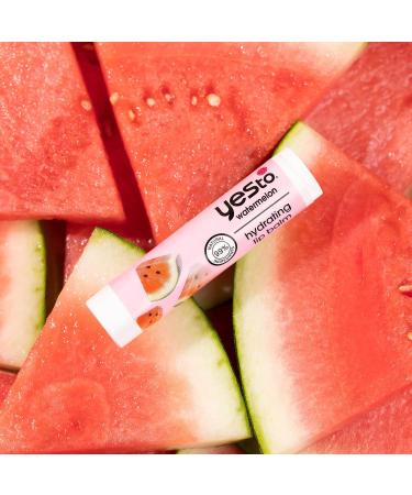 Yes To Watermelon Hydrating Lip Balm - 3-Pack | Non-Sticky Moisture Lock Natural & Cruelty-Free | Restores Dry Cracked Lips | 0.15 Oz Each - Buy Online on GoSupps.com