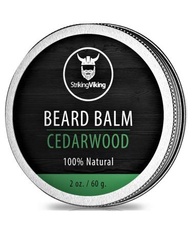 Striking Viking Beard Balm Conditioner for Men - Styles & Softens Beards and Mustaches - 100% Natural Ingredients with Shea Butter  Argan & Jojoba Oils and Cedarwood Scent Cedar 2 Ounce (Pack of 1) - Buy Online on GoSupps.com
