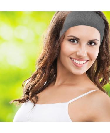 Styla Hair 10 Pack Stretch Headbands - Non-Slip Head Wraps for Sports, Yoga, Gym Workouts - Black Grey - Ideal for Running, Pilates, Baseball - Perfect Gift Option - Buy Online on GoSupps.com
