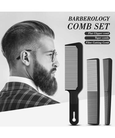 3-Piece Barber Comb Set for Taper Haircuts | Heat-Resistant Fiber | Men & Women | Barberology Comb - Buy Online on GoSupps.com