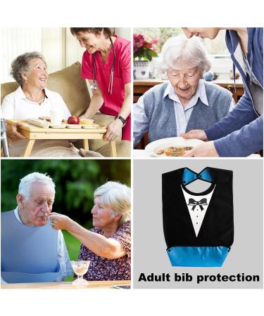Clothing Protectors for Adults - Reusable Feeding Bib for Elderly with Crumb Catcher | Waterproof and Washable Adult Bibs for Adults Senior Citizens - Buy Online on GoSupps.com