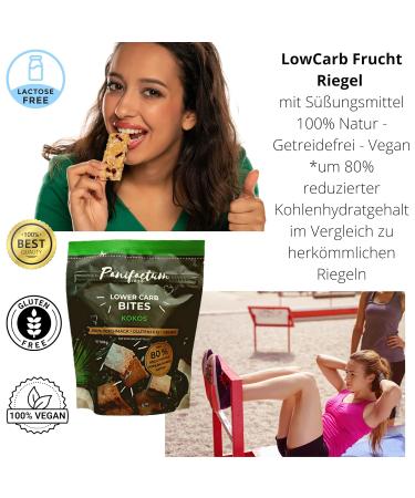 Low Carb Bites 100g | Vegan Protein Bar | Low Sugar Coconut Snack - Buy Online on GoSupps.com
