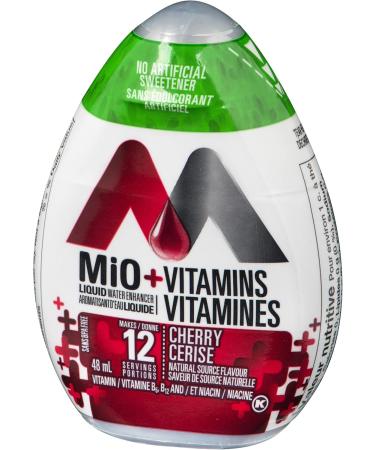 MiO +Vitamins Cherry Liquid Water Enhancer 48ml (Pack of 12) 48 ml (Pack of 12) - Buy Online on GoSupps.com
