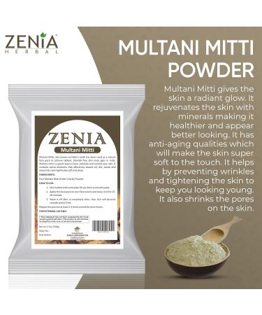 Zenia Pure Fullers Earth Powder 100g - Multani Mitti Mud Face Pack | Bentonite Indian Healing Clay | 100% Natural Mask - Buy Online on GoSupps.com