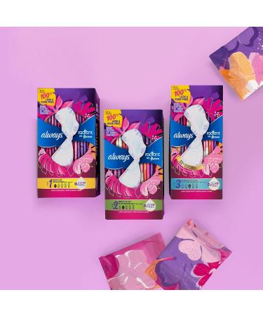 Always Radiant Feminine Pads for Women Size 2 Heavy with Wings Scented 48 CT Size 2 48 Count - Buy Online on GoSupps.com