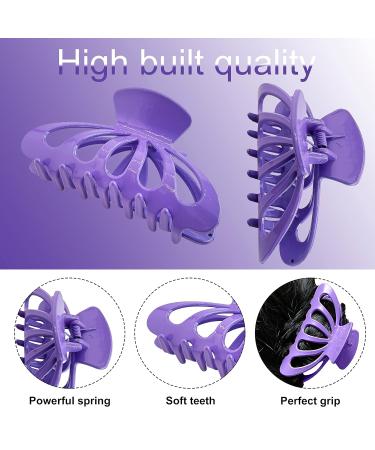 HAIRZY 12 Pack Large Hair Claw Clips - Strong Hold for Thick & Thin Hair - Nonslip Jaw Clamps in 2 Styles & 6 Colors - Styling Accessories - Ivory, Green, Black, Purple - Buy Online on GoSupps.com