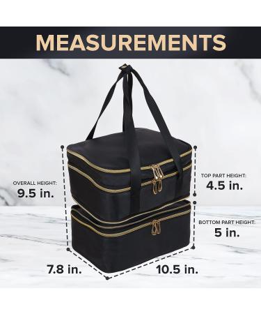 Nestcessity 3 Tier Nail Polish Organizer Case - Holds 70 Bottles - Leather Bag with Dividers - Ideal Storage for Nail Techs and Fits Nail Lamp - Buy Online on GoSupps.com