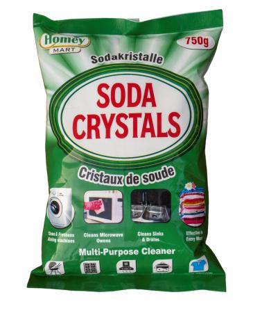 Soda Crystals Multipurpose Cleaner Clothes Washing Cleans Washing Machine Sinks & Drains Blockage-free Laundry Water Softener Stain Remover - 750g - Buy Online on GoSupps.com
