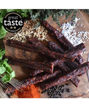 The Biltong Man Droewors Sticks - High Protein Keto-Friendly South African Beef Sausage 500g - Buy Online on GoSupps.com