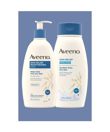 Aveeno Skin Relief Fragrance-Free Moisturizing Lotion - 18 fl. oz - Buy Online on GoSupps.com