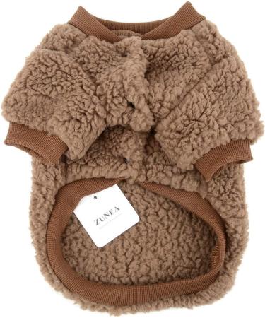 Zunea Winter Coat for Small Dogs - Fleece Warm Dog Sweater & Jacket for Puppies Chihuahuas Cats - Stylish Brown XX-Large (1 Pack) - Buy Online on GoSupps.com