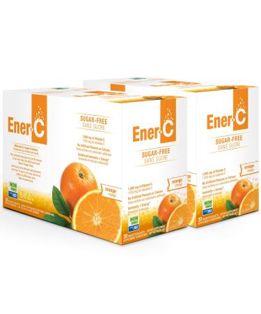 Ener-C Vitamin C Multivitamin Drink Mix Sugar Free Orange 1000 mg 30 Packets 0.2 oz (5.35 g) Each