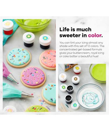 Wilton 12-Piece Gel Food Coloring Set - Vibrant Icing Colors for Baking - Buy Online on GoSupps.com