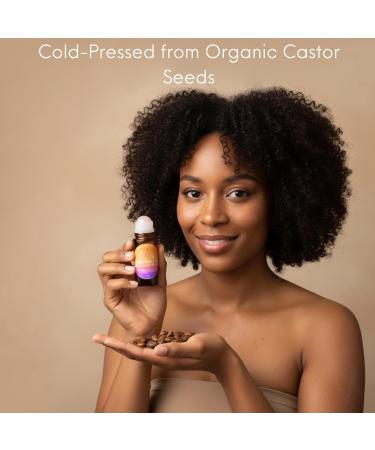 Organic Cold Pressed Castor Oil with Rose Quartz Roll On for Face & Body Made in USA Hexane Free Pure for Skin Brows & Lashes Massage Castor Oil Packs 1.69 Oz - Buy Online on GoSupps.com