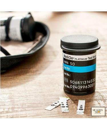 ReliOn Platinum Blood Glucose Test Strips 50 Count + Me Gustas Stickers - Pack of 1 - Buy Online on GoSupps.com