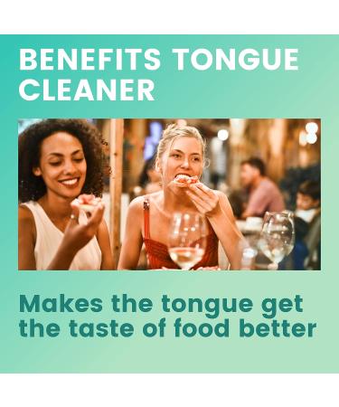 Buy Tongue Scraper for Adults & Kids - BreathRX Plastic Tongue Cleaner for Bad Breath | Easy to Use Hygiene Tool - 2 Sizes in 1 - Buy Online on GoSupps.com