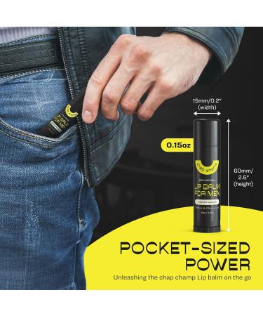 All-Natural Lip Balm for Men - Vitamin E & Beeswax Chapstick - Peppermint Coconut & Vanilla - 6 Pack - Buy Online on GoSupps.com