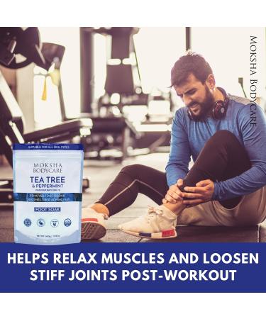 Tea Tree Oil & Dead Sea Salt Foot Soak - Made in UK - Treats Nail Fungus & Athlete's Foot - Exfoliating Spa Bath for Hard Skin - Antifungal Feet Soak - 500g - Buy Online on GoSupps.com