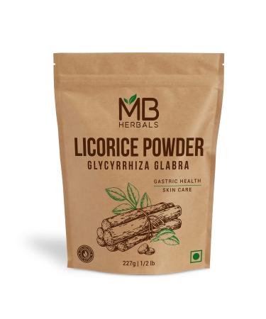 MB Herbals Licorice Root Powder 227g | Half Pound | Glycyrrhiza glabra | Mulethi | Yashtimadhu