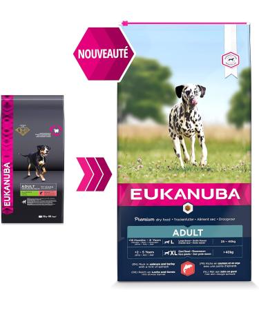 Eukanuba Adult Dog Dry Food For Large Breed Salmon & Barley 12kg - Buy Online on GoSupps.com