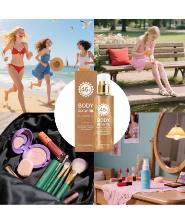  Generisch Lightweight sun protection oil - SPF 45 100 ml - Waterproof - Non-greasy - Shiny - Moisturizing care for school outdoor activities camping holidays sports etc. - Buy Online on GoSupps.com