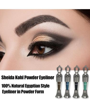 Sheida Powder Eyeliner Sheida Eyeliner Sheida Liner Handmade 100% Natural Eyeliner in Powder Form Long-Lasting Liner Arabic Intense Color Smudge-Proof(BLUE) - Buy Online on GoSupps.com
