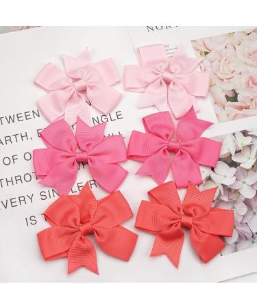 40 Piece 3 Boutique Grosgrain Ribbon Hair Bows Alligator Clips for Girls - Perfect Accessories for Toddlers, Teens - Solid Colors in Pairs - Buy Online on GoSupps.com